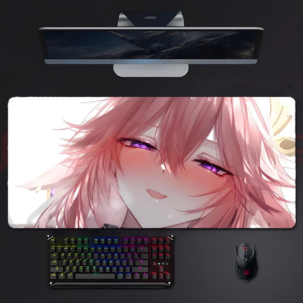 Gaming Keyboard Half - سجادة ماوس أنمي XXL للألعاب، بساط