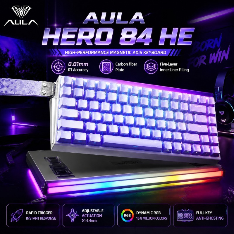 Gaming Keyboard Backlit - لوحة مفاتيح ألعاب ميكانيكية مغناطيسية AULA