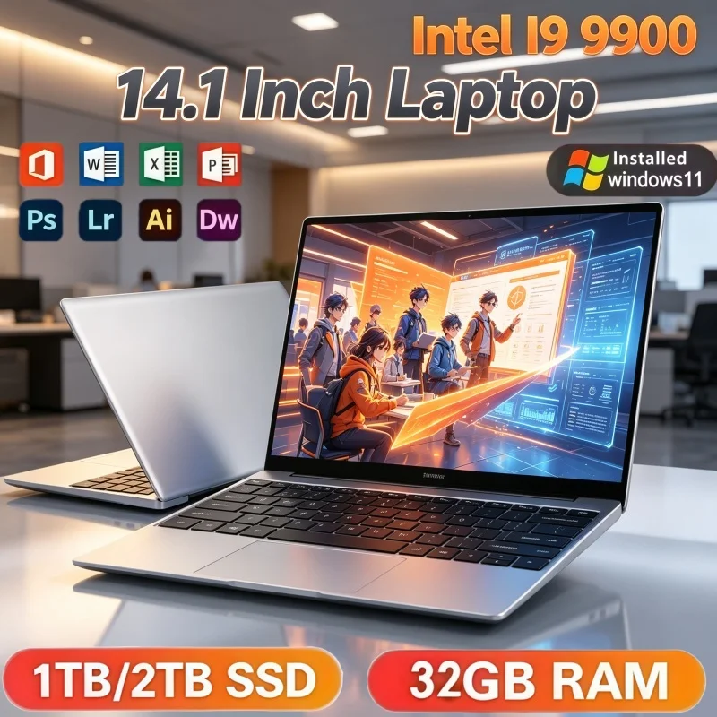 Intel Cpu Core I9 - معالج إنتل كور i9‑9900، شاشة 14.1