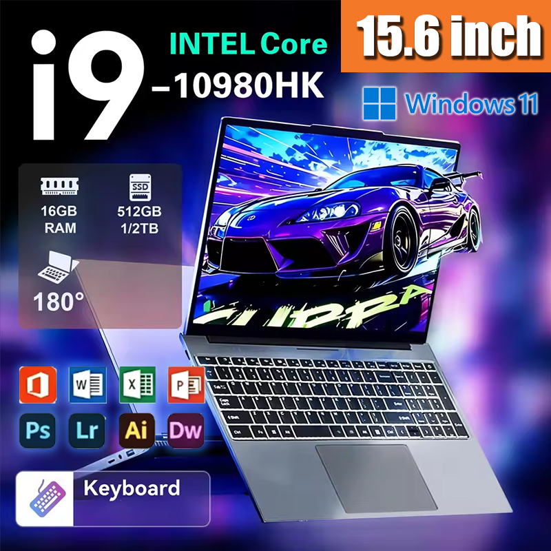 Gaming Keyboard Backlit - كمبيوتر محمول قوي مقاس 15.6 بوصة
