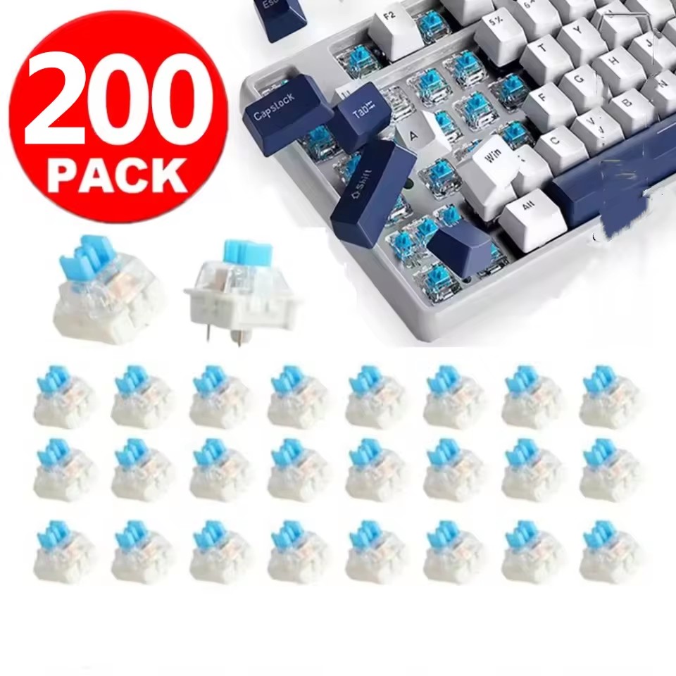 Keyboard Gaming Blue Switch - 10/30 قطعة، مفاتيح ميكانيكية بديلة بثلاثة