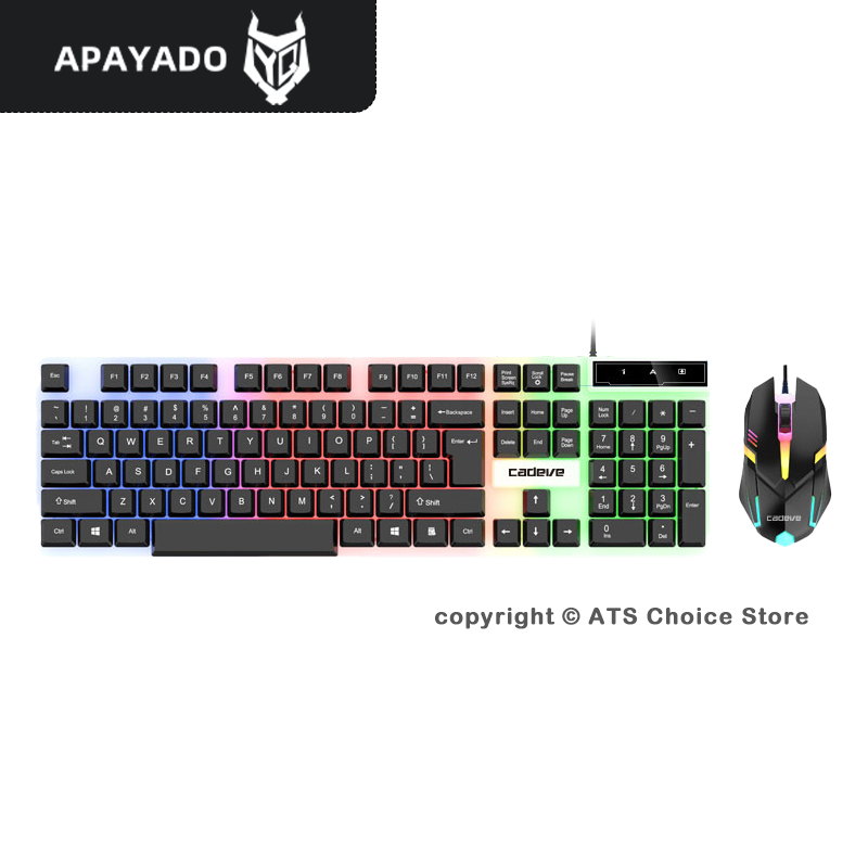 Gaming Keyboard Mouse Combo - مجموعة لوحة مفاتيح وماوس للألعاب APAYADO