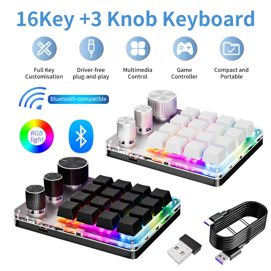 Gaming Keyboard Mini Mechanical - لوحة مفاتيح ألعاب ميكانيكية لاسلكية بتقنية