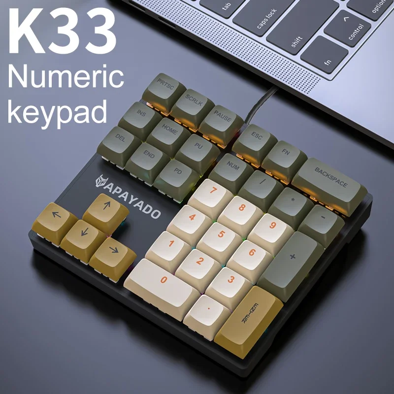 Gaming Keyboard Half - لوحة مفاتيح رقمية ميكانيكية سلكية K33