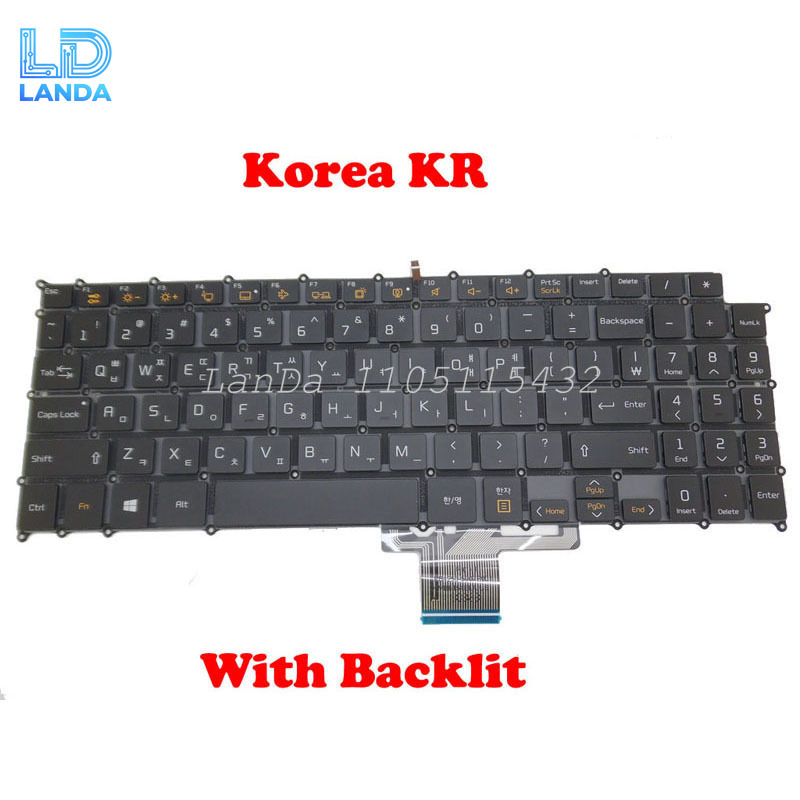 Gaming Keyboard Backlit - كمبيوتر محمول الخلفية الكورية KR الإنجليزية