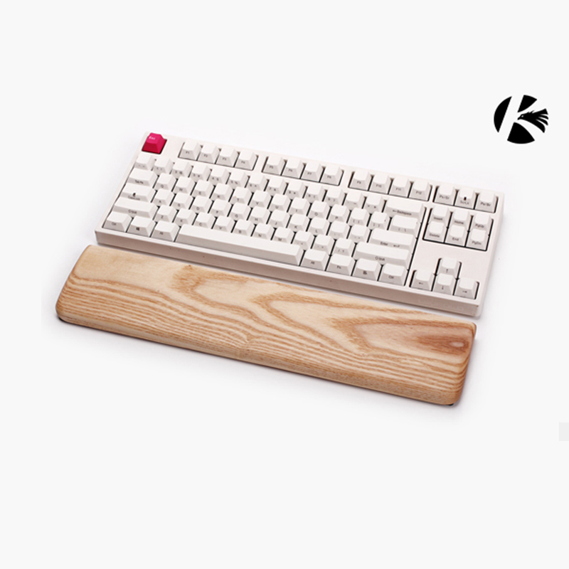 Gaming Keyboard Ergonomic - مسند راحة اليد الخشبي الصلب من