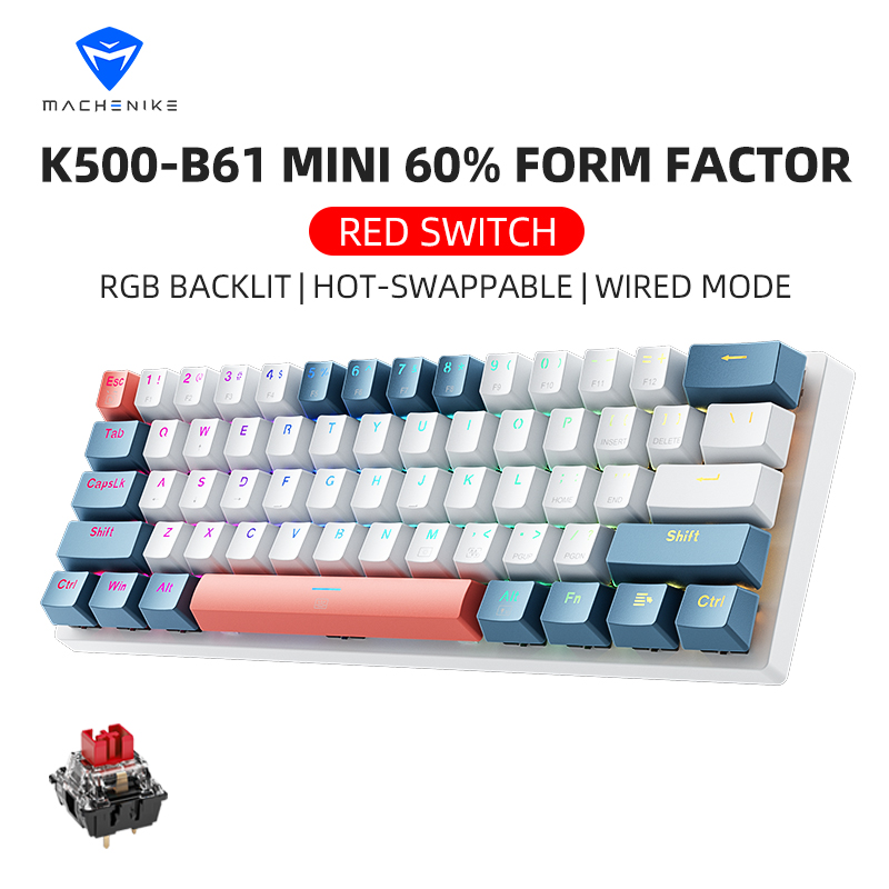 K500-B61 Machenike لوحة مفاتيح - مراجعة Gaming Keyboard Hot Swappable وسعره