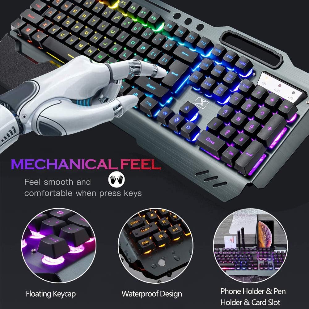مجموعة لوحة مفاتيح وماوس لاسلك - مراجعة Gaming Keyboard Mouse Combo وسعره