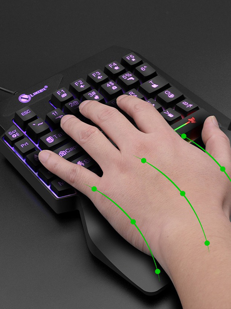 لوحة مفاتيح ميكانيكية سلكية لل - مراجعة Gaming Keyboard Half وسعره