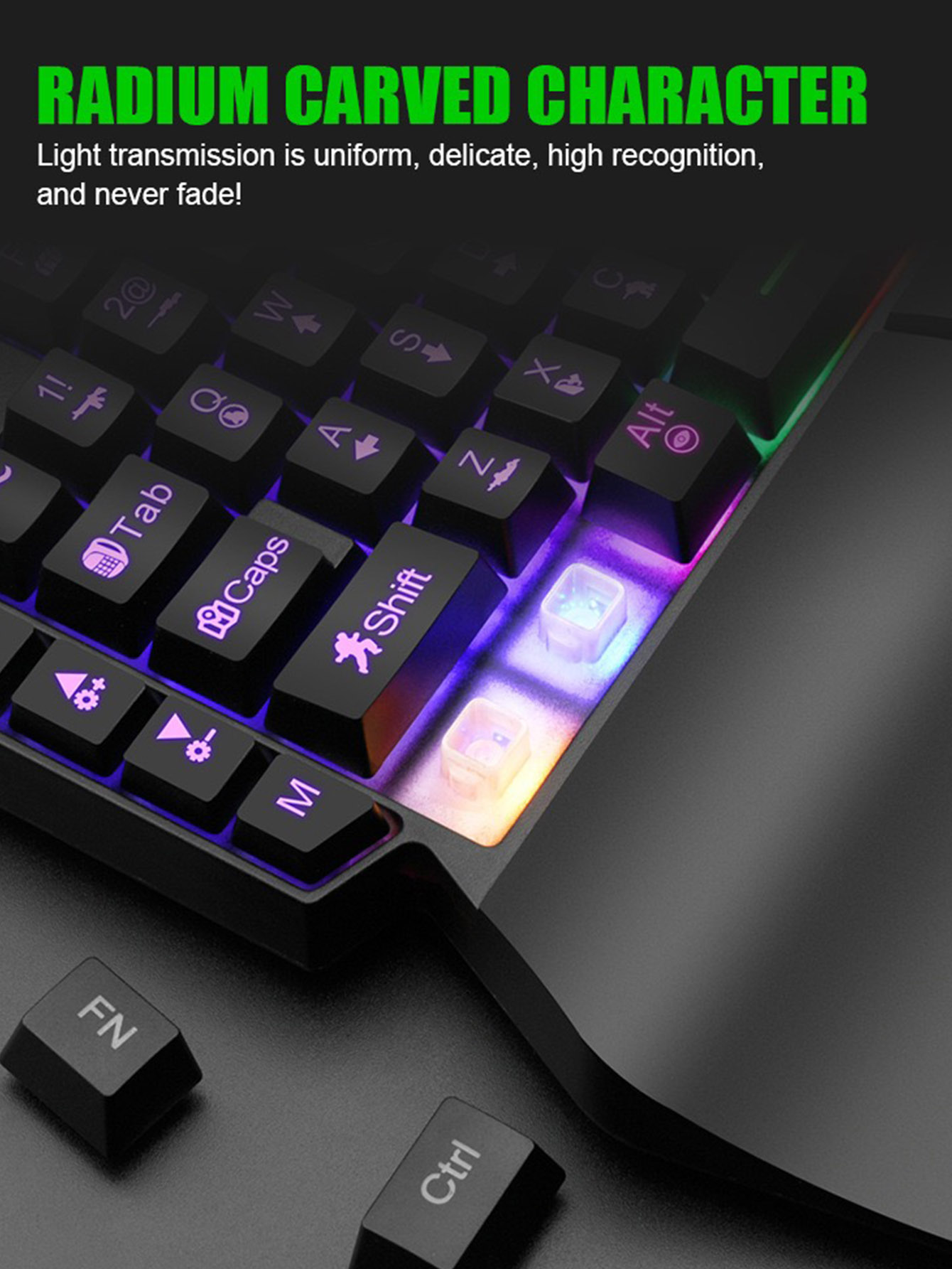 لوحة مفاتيح ميكانيكية سلكية لل - مراجعة Gaming Keyboard Half وسعره