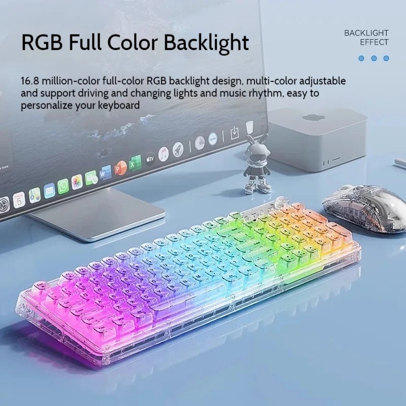 مجموعة لوحة مفاتيح وماوس لاسلك - مراجعة Keyboard Gaming Transparent وسعره