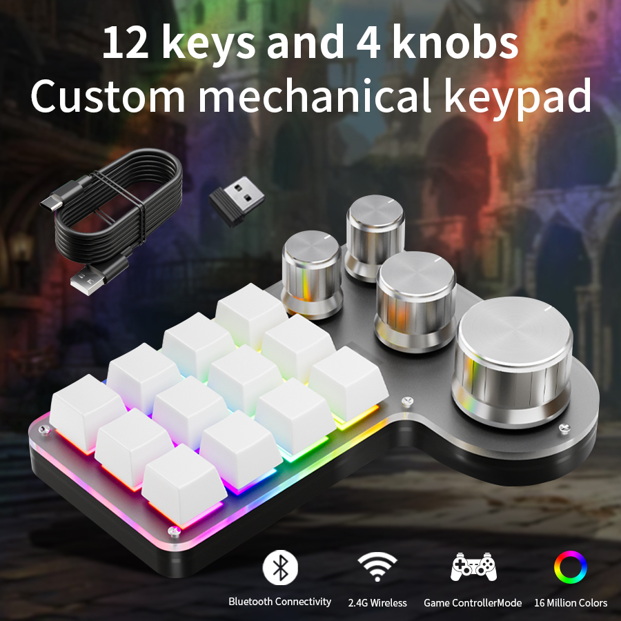3 أوضاع 12 مفتاح لوحة المفاتيح - مراجعة Gaming Keyboard Half وسعره