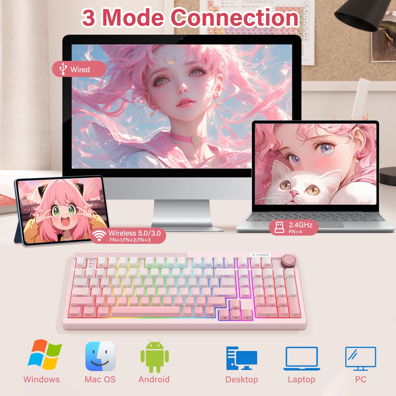 لوحة مفاتيح ميكانيكية للألعاب  - مراجعة Gaming Keyboard E Yooso وسعره