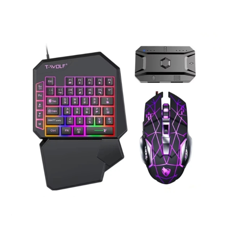 مجموعة لوحة مفاتيح وماوس للألع - مراجعة Gaming Keyboard Half وسعره