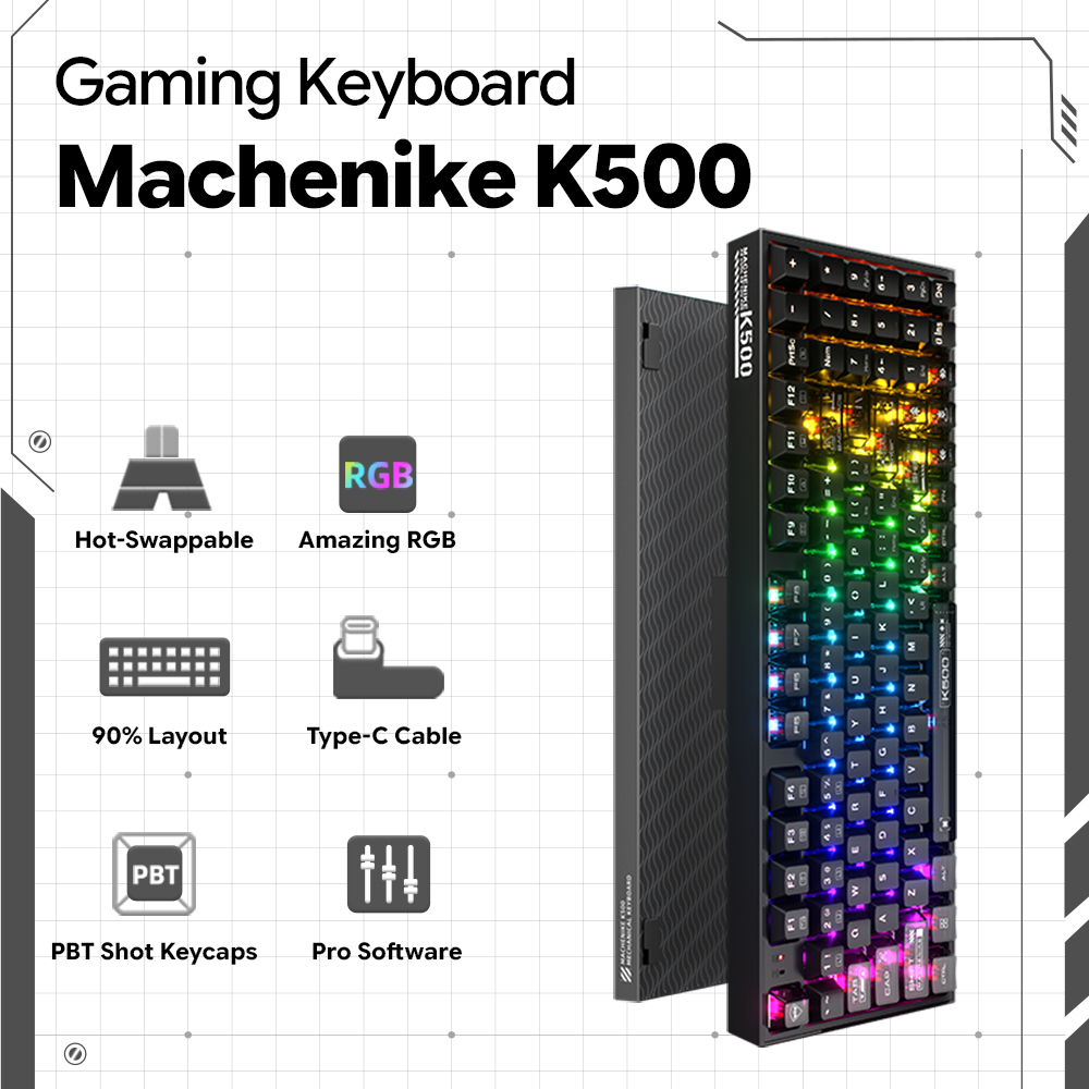 لوحة مفاتيح ميكانيكية سلكية Ma - مراجعة Gaming Keyboard Hot Swappable وسعره