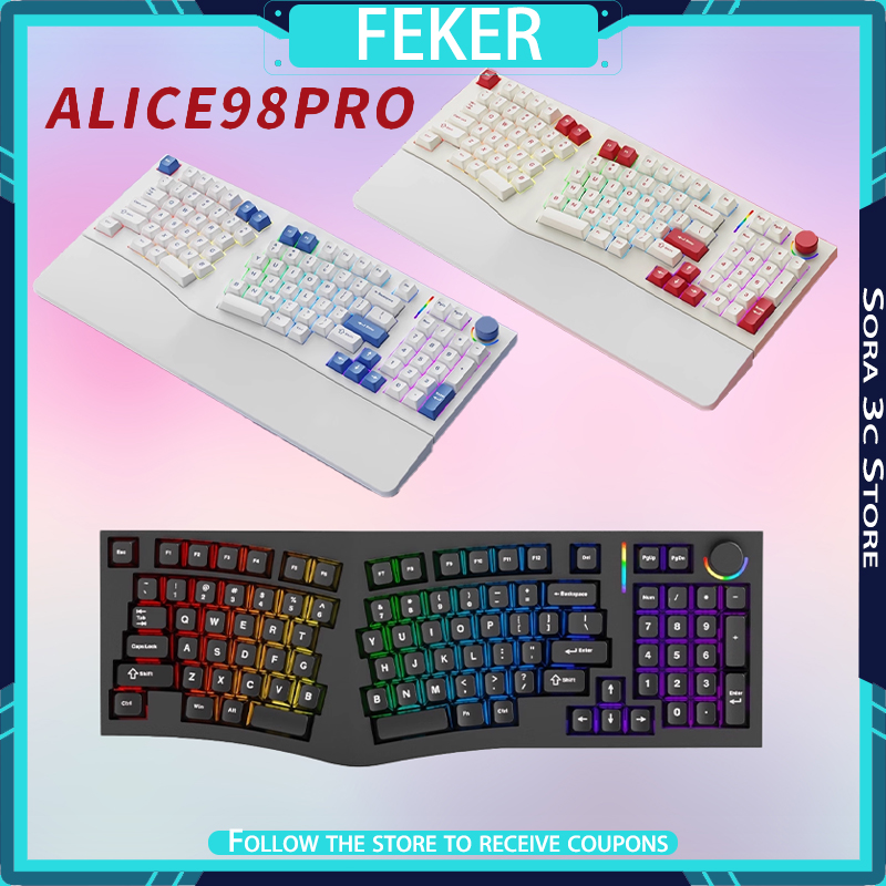 FEKER Alice98pro لوحة المفاتيح - مراجعة Gaming Keyboard Hot Swappable وسعره