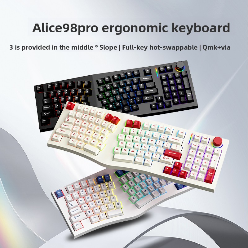 FEKER Alice98pro لوحة المفاتيح - مراجعة Gaming Keyboard Hot Swappable وسعره