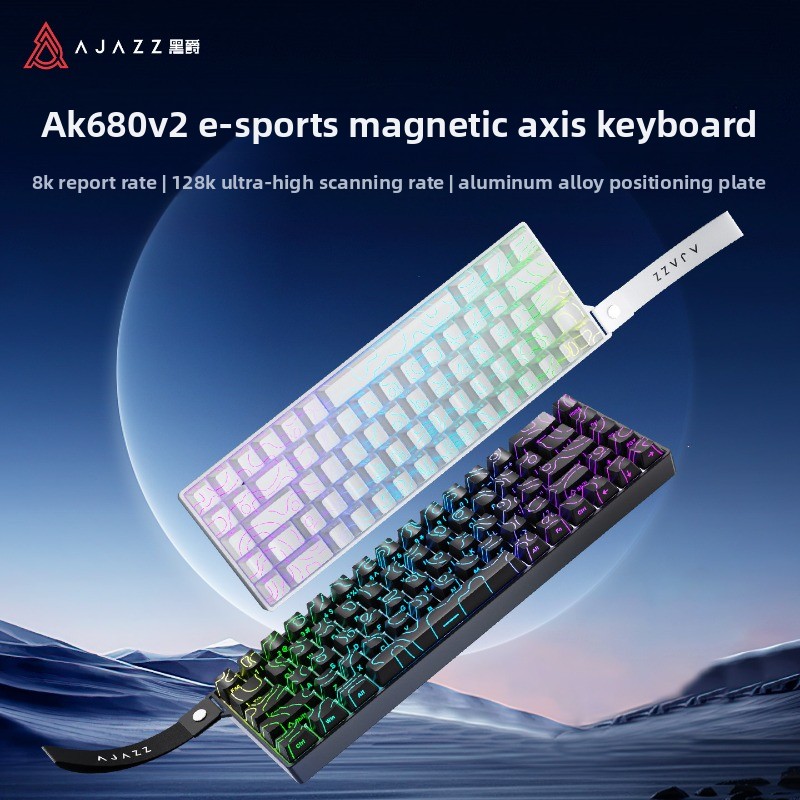 لوحة مفاتيح ميكانيكية AJAZZ AK - مراجعة Gaming Keyboard Hot Swappable وسعره