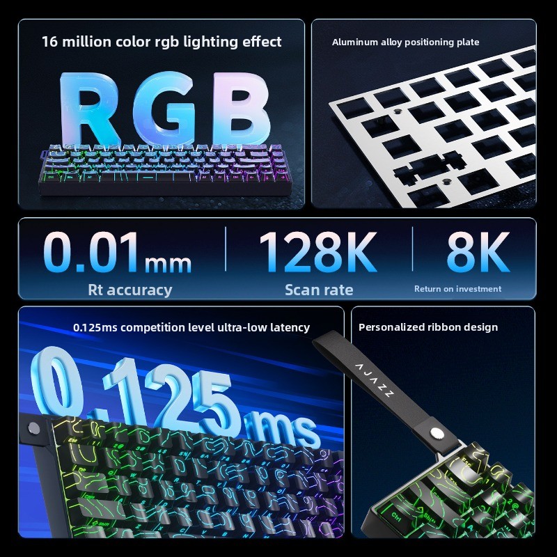 لوحة مفاتيح ميكانيكية AJAZZ AK - مراجعة Gaming Keyboard Hot Swappable وسعره