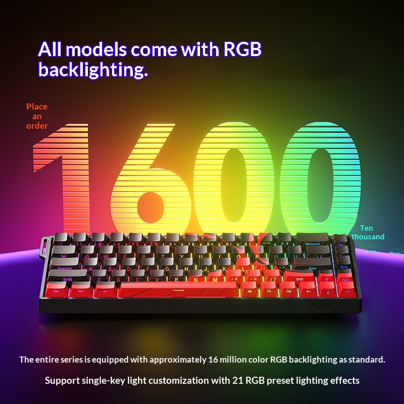 لوحة مفاتيح ميكانيكية Aula Win - مراجعة Keyboard Gaming Transparent وسعره