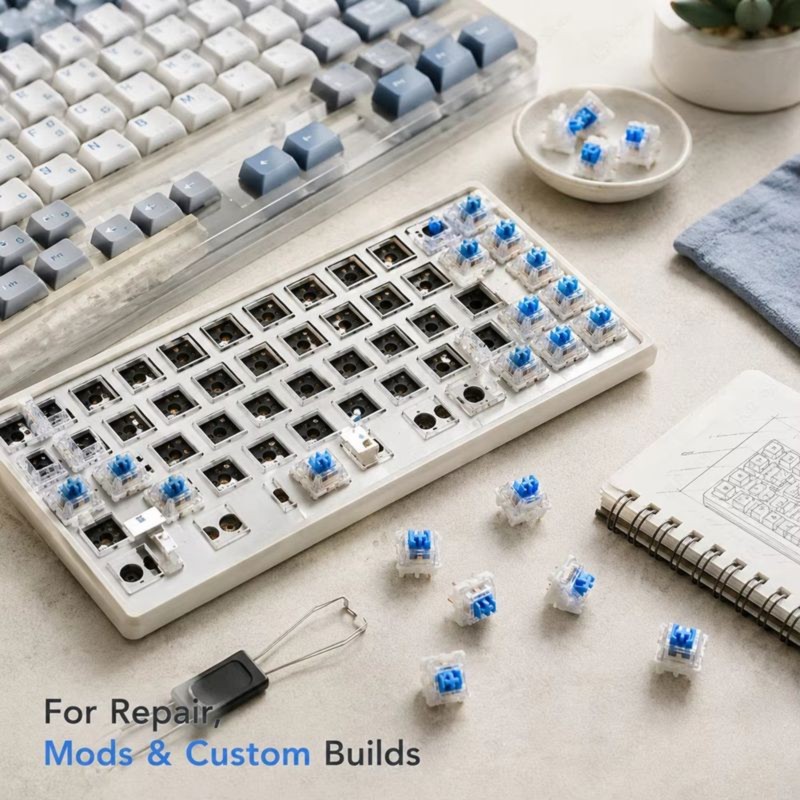 دي تي 21 100 قطعة من مفاتيح لو - مراجعة Keyboard Gaming Blue Switch وسعره